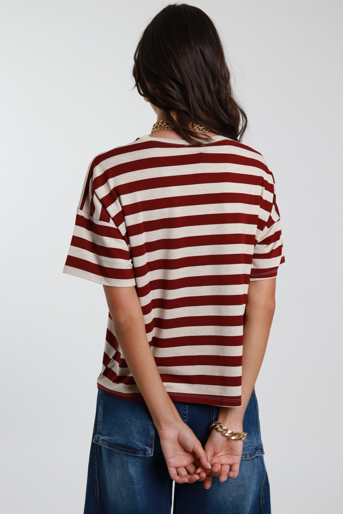 Striped Crew Neck T-shirt