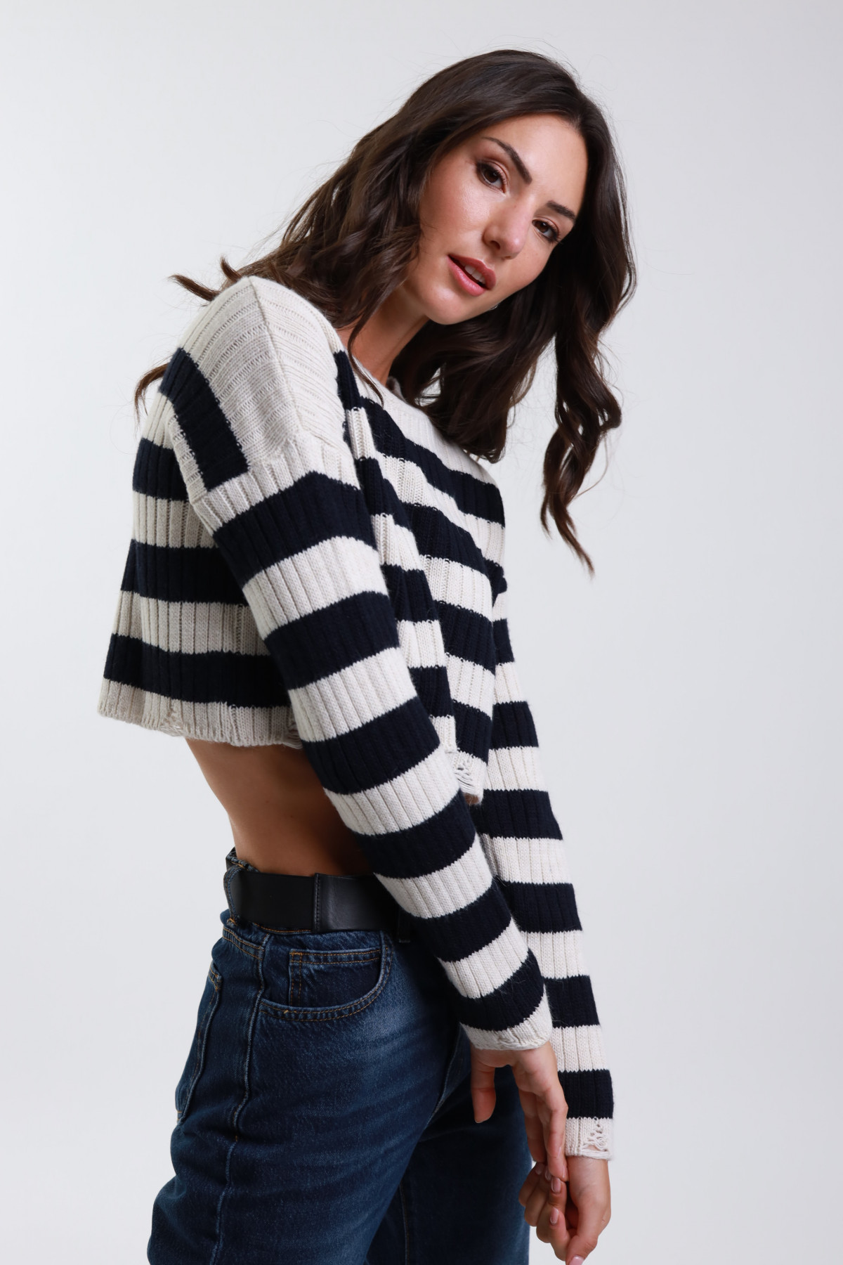 Striped crop top