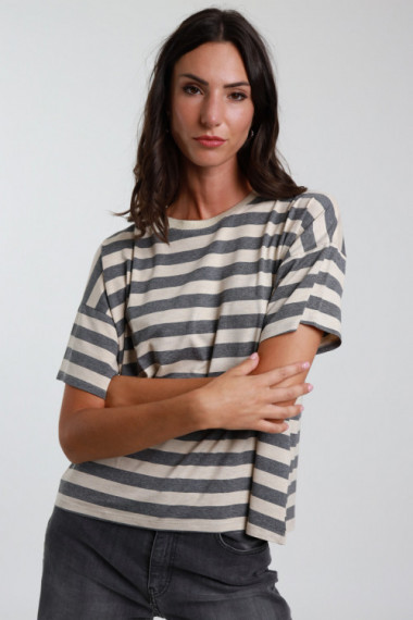 Striped Crew Neck T-shirt