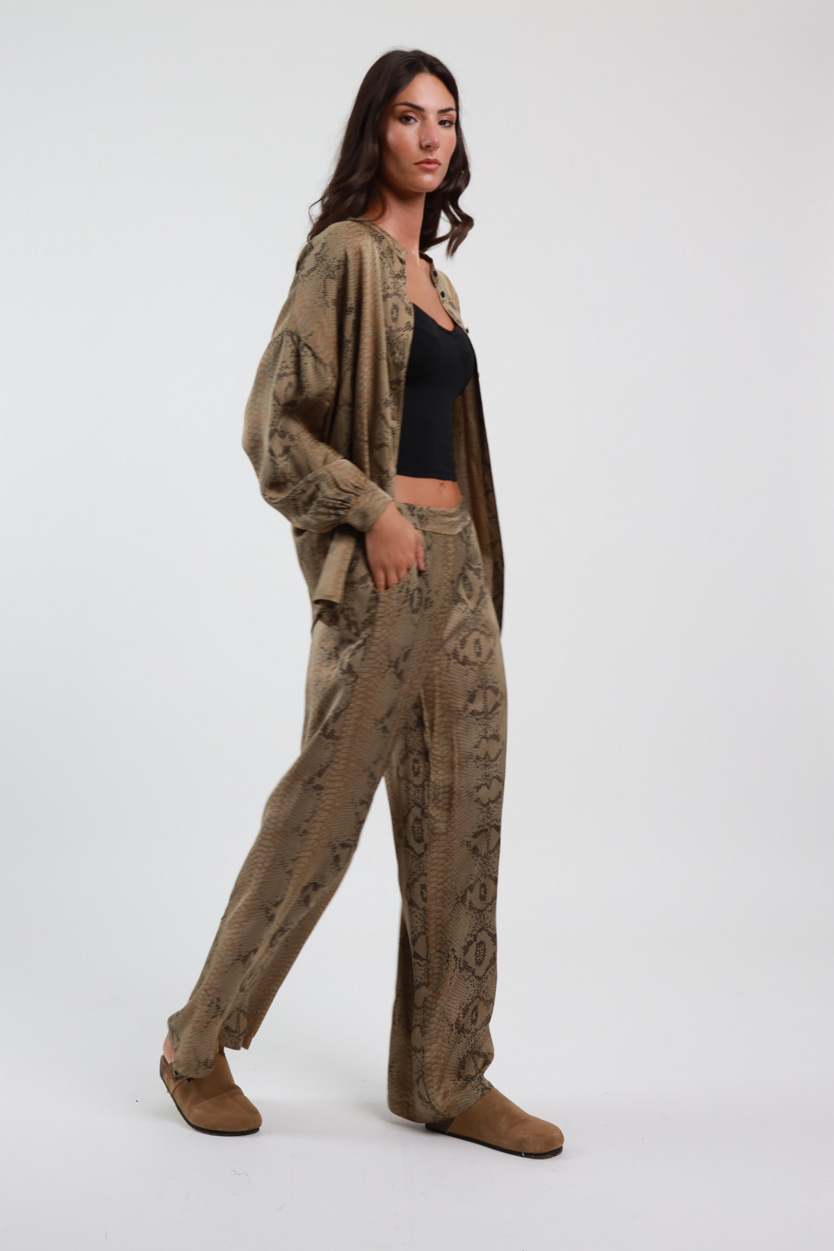 Python Satin Trousers