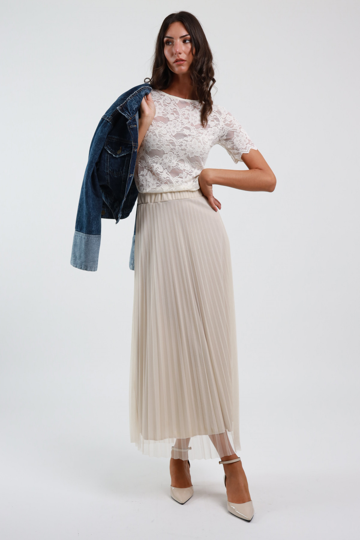 Tulle Midi Skirt