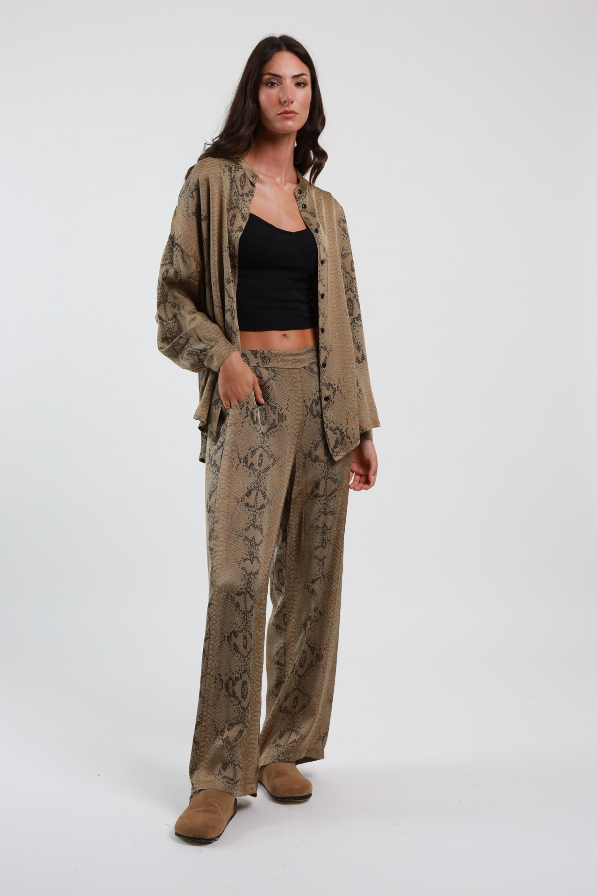 Python Satin Trousers