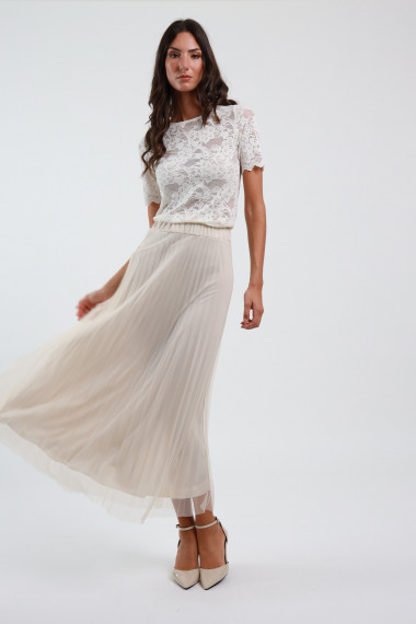 Tulle Midi Skirt