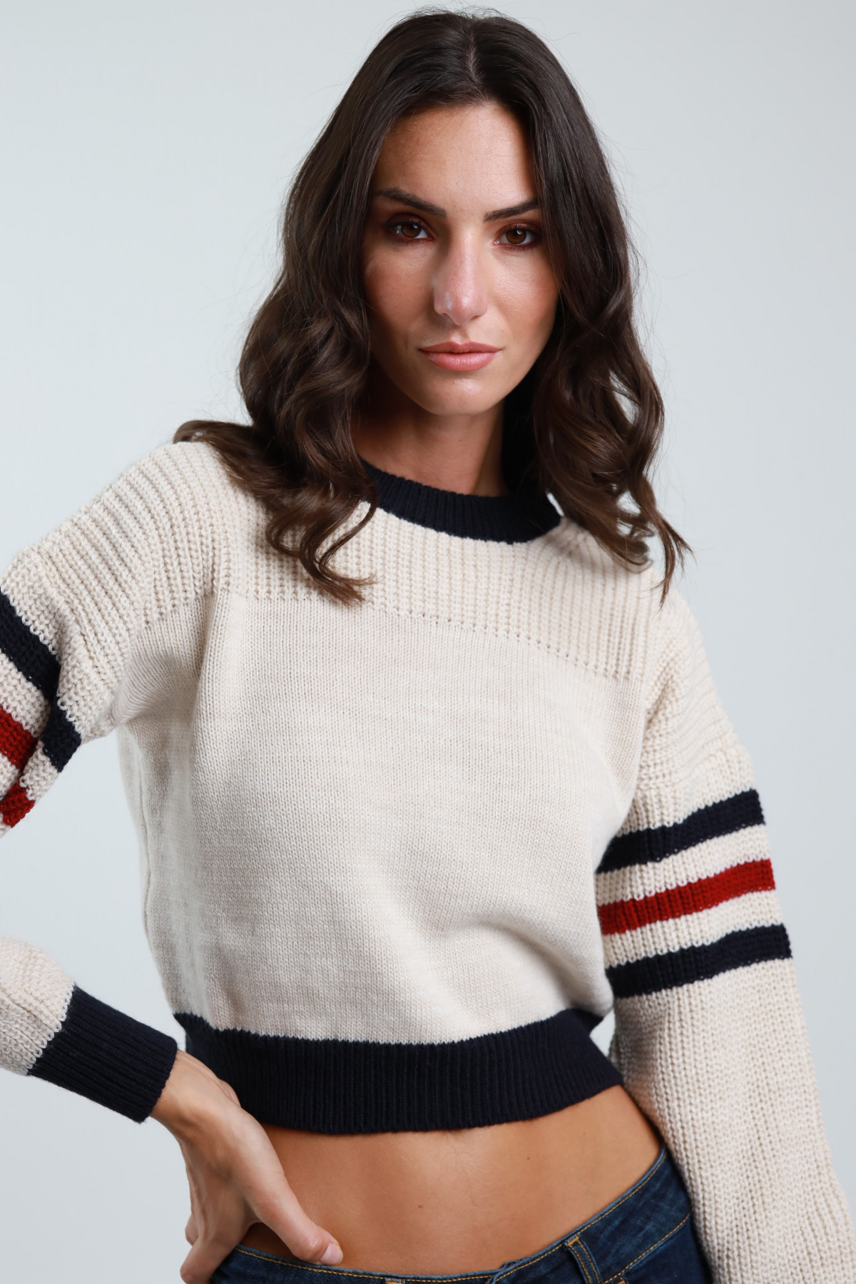 English Rib Crop Sweater