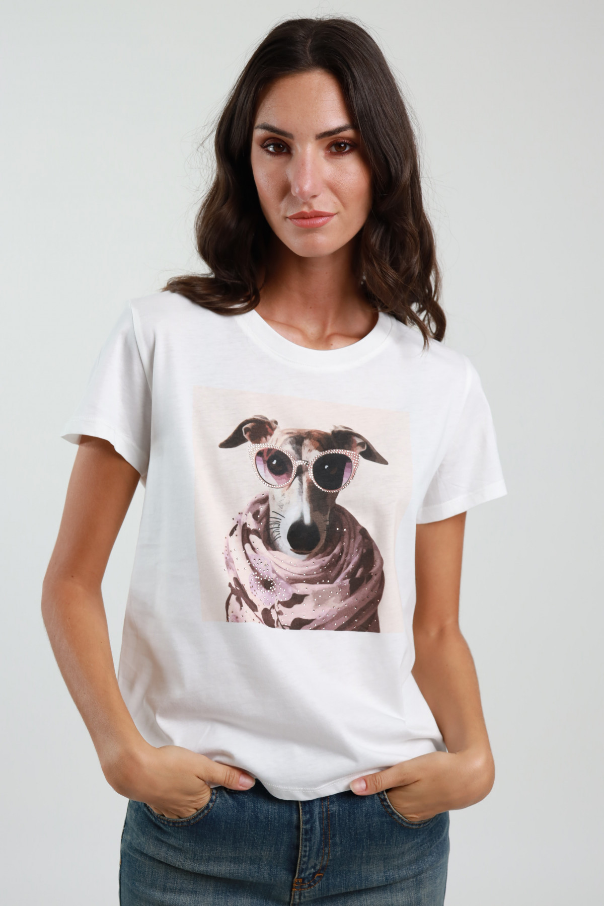 Hund mit Brille T-Shirt