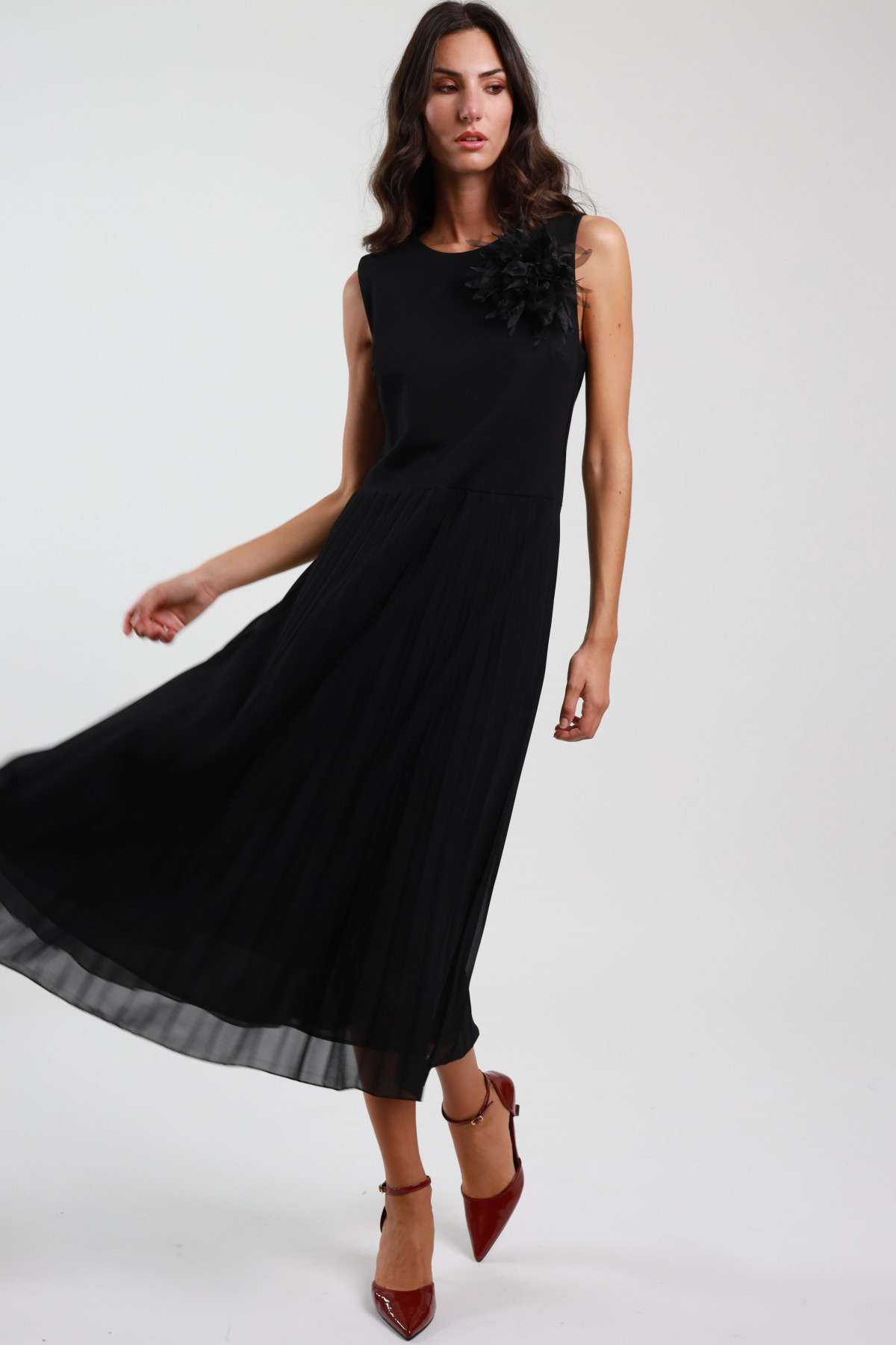 Long Pleated Dress