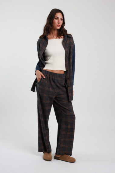 Palazzo Check Pants