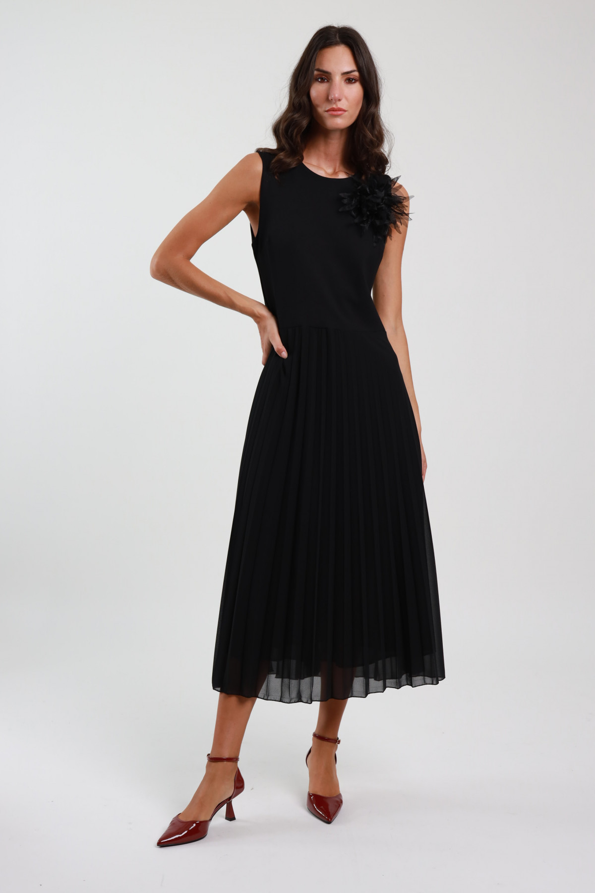 Long Pleated Dress