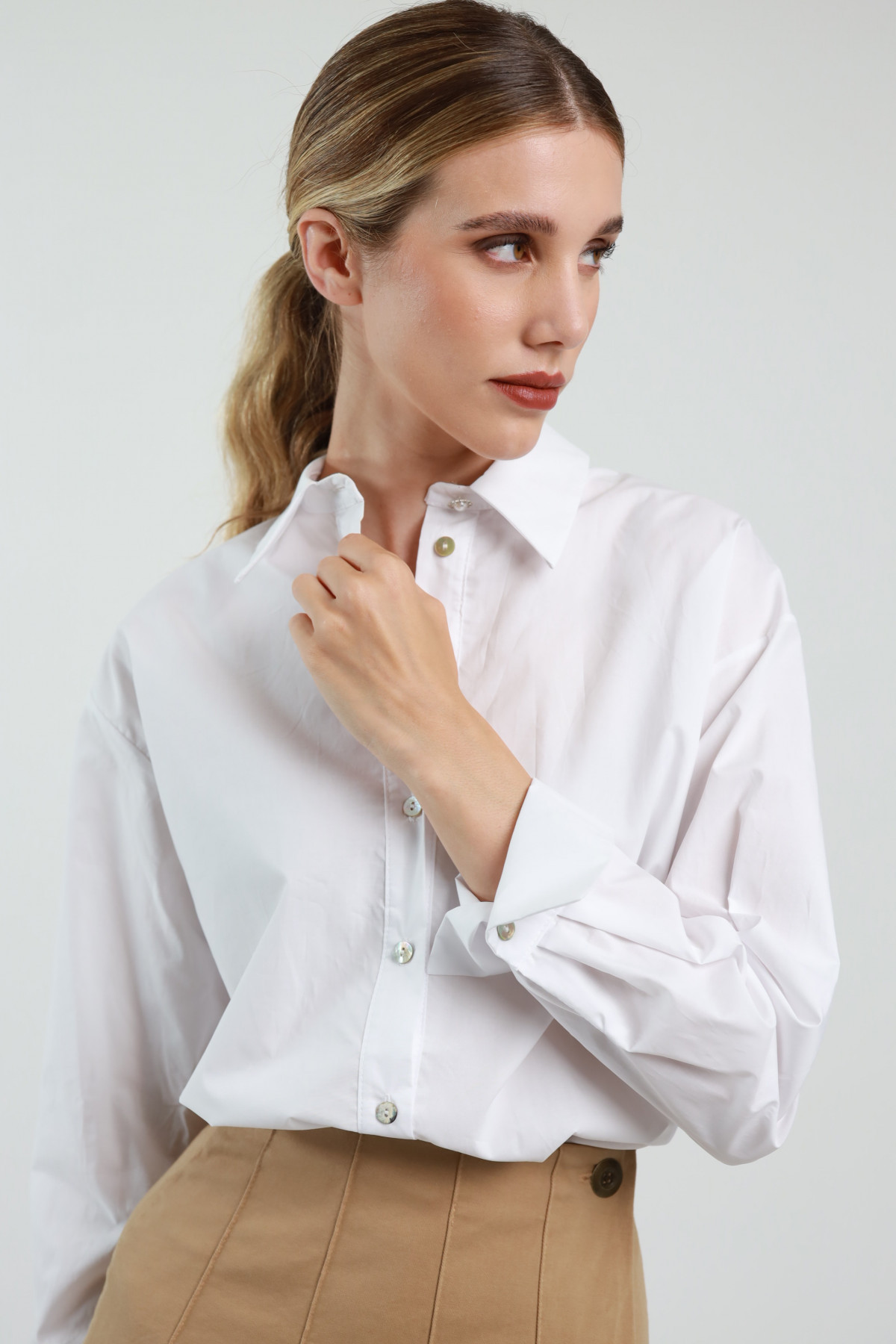 Camicia Bottone Gioiello