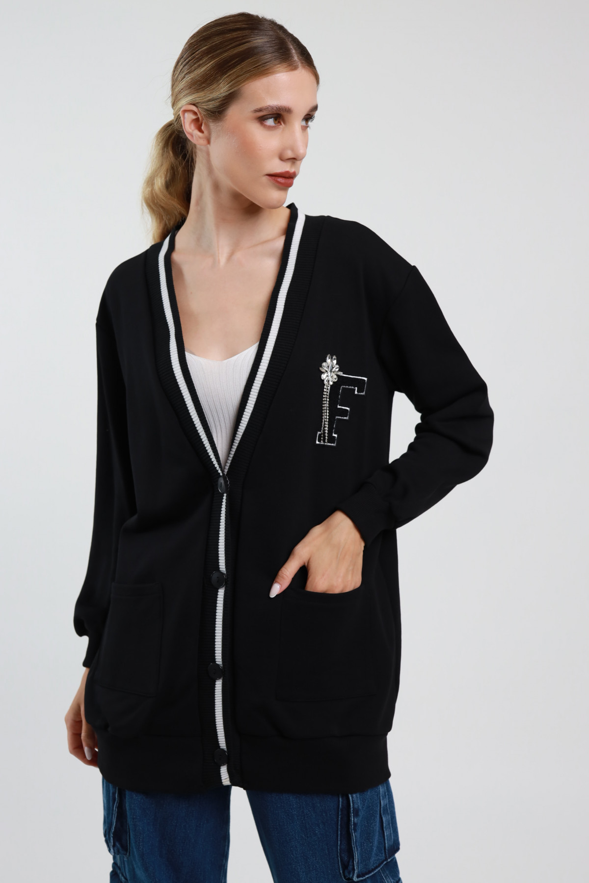 Cardigan College Oversize